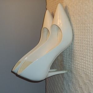 ALDO White Patent Leather Pumps